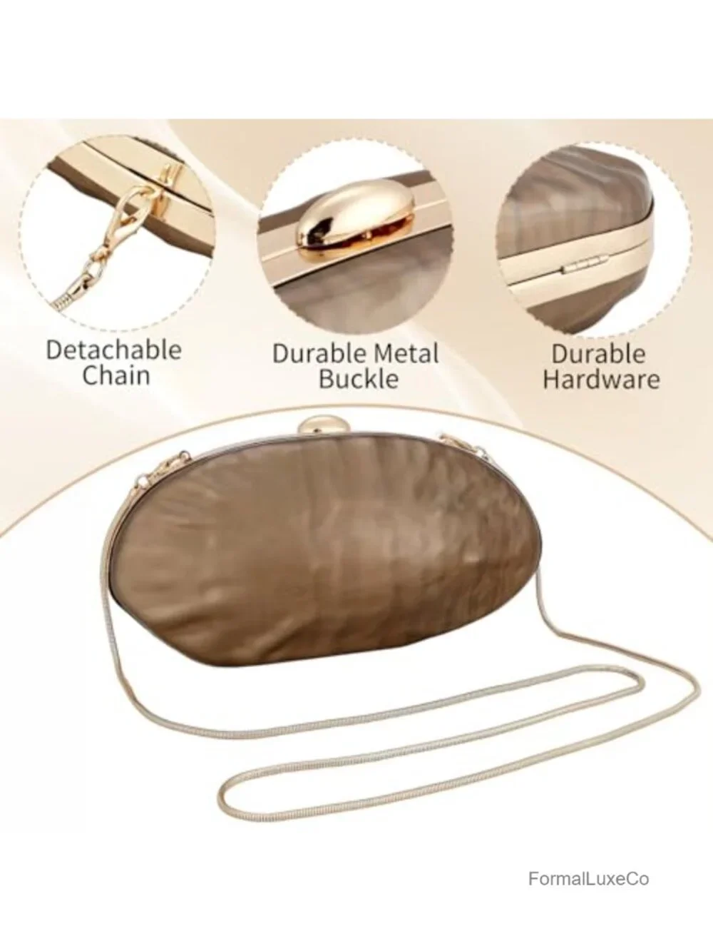 Acrylic Shell Shape Clutch Purse for Women Wedding Prom Party Evening Handbag